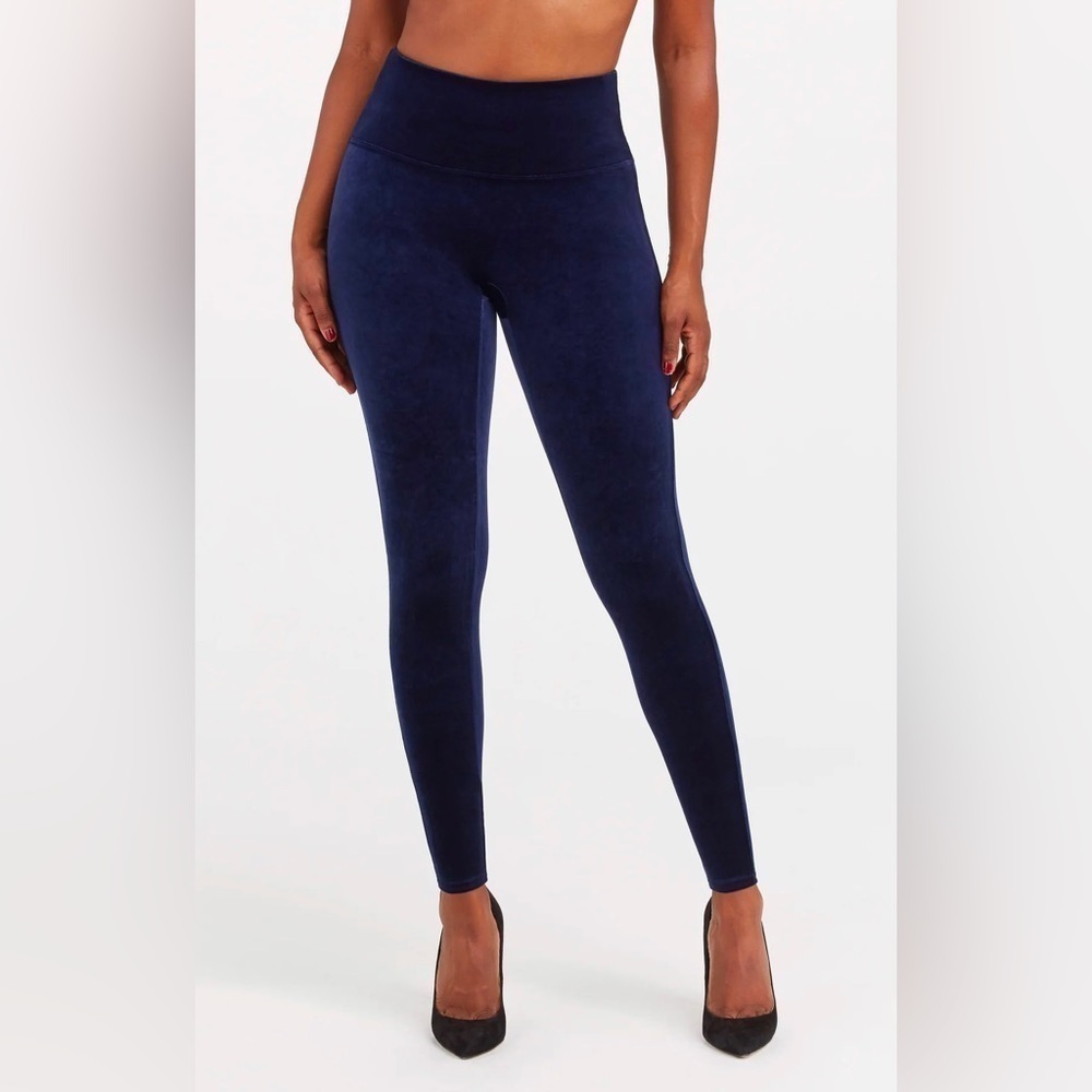 Spanx Velvet Legging Navy Lapis Night L